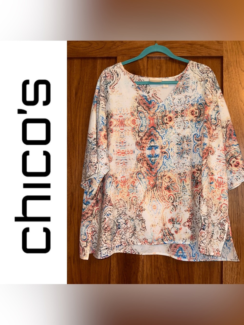 Like New Chico’s Size 4 Print Top